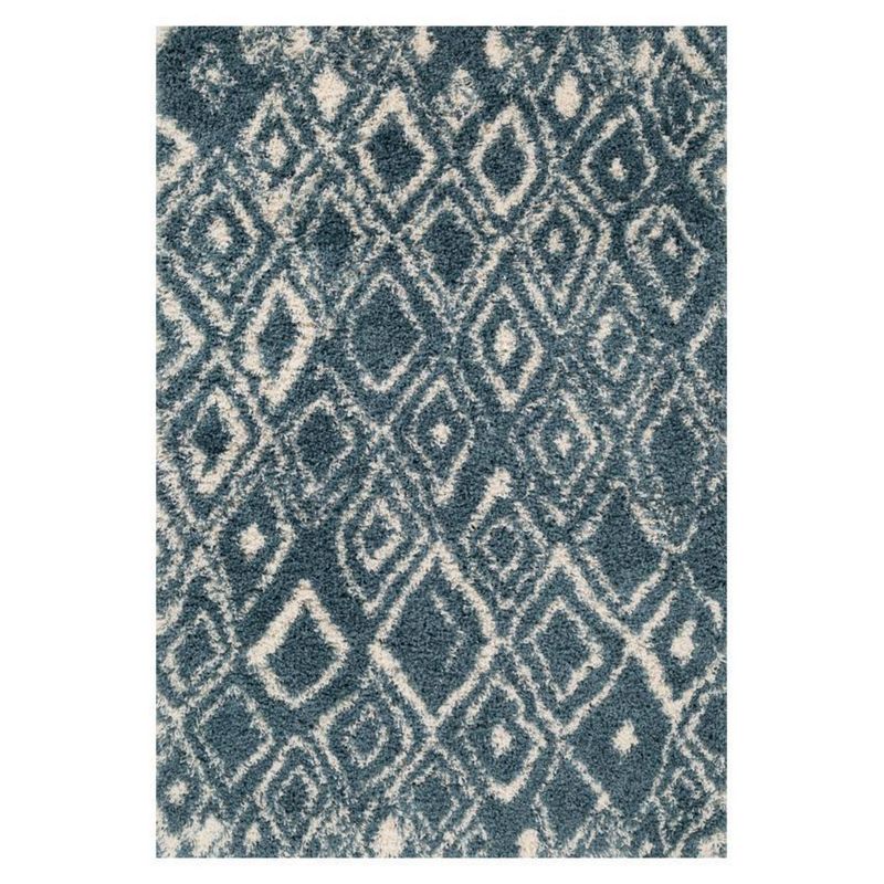 MASEL - Alfombra Shag-Anat3 160x230 cm Poliéster Turquesa