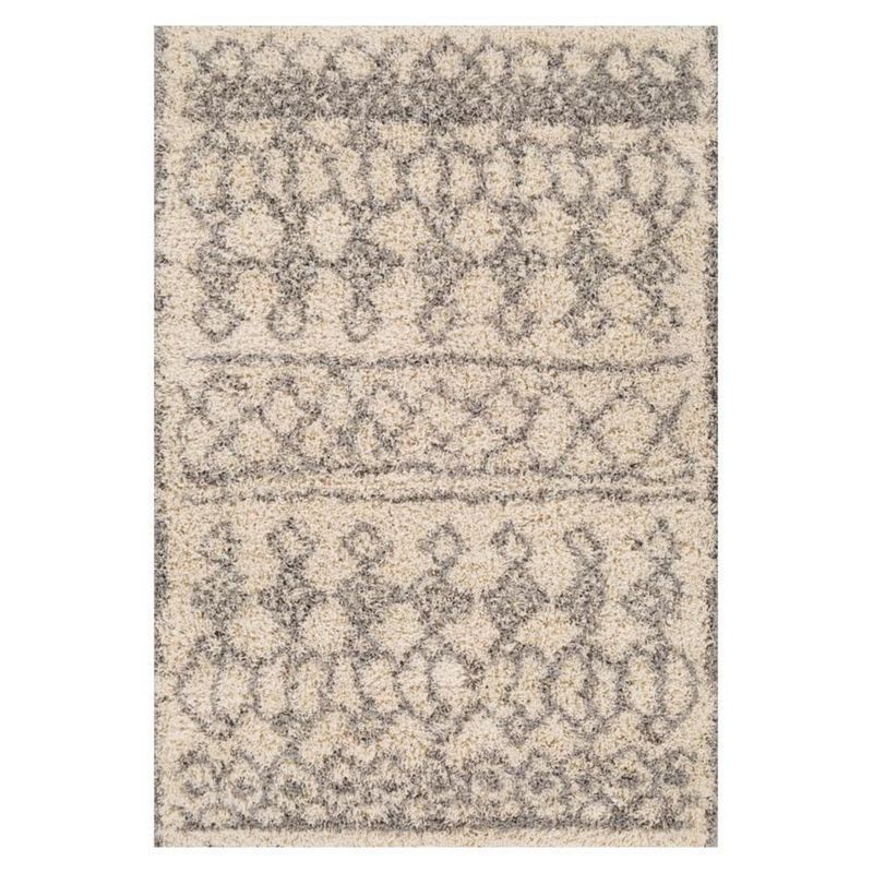 MASEL - Alfombra Shag-Anat2 160x230 cm Poliéster Gris claro
