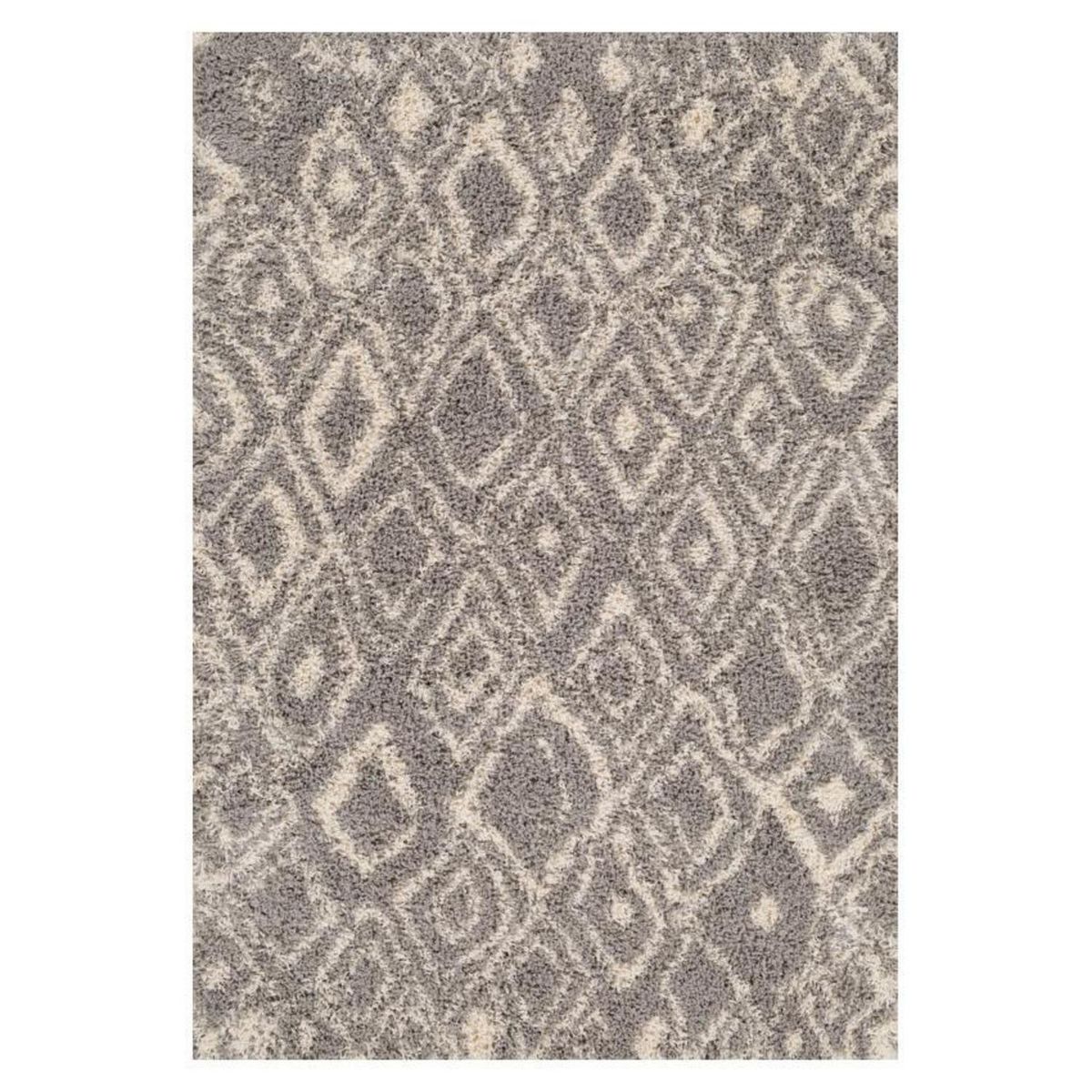 MASEL - Alfombra Shag-Anat3 160x230 cm Poliéster Gris oscuro