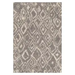 MASEL - Alfombra Shag-Anat3 160x230 cm Poliéster Gris oscuro