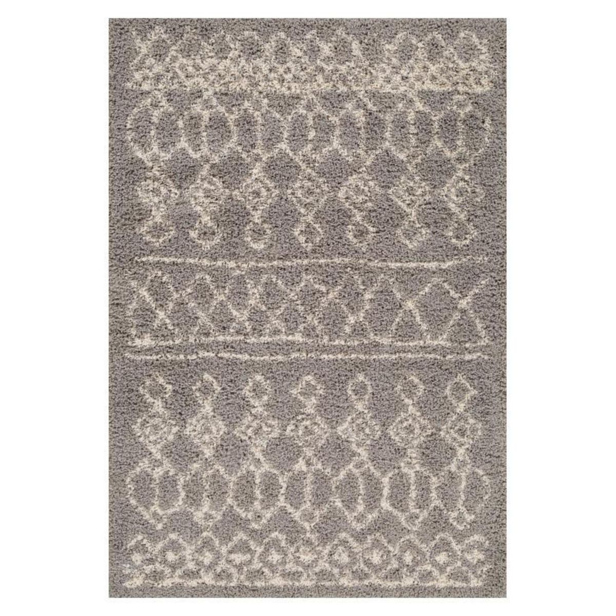 MASEL - Alfombra Shag-Anat2 160x230 cm Poliéster Gris oscuro