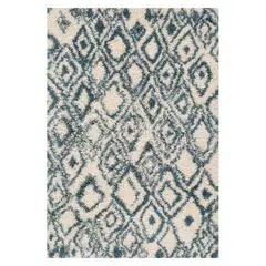MASEL - Alfombra Shag-Anat3 160x230 cm Blanco