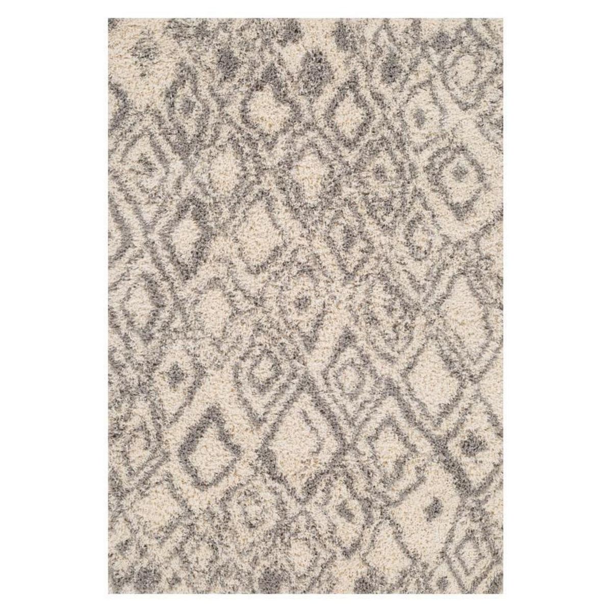 MASEL - Alfombra Shag-Anat3 160x230 cm Poliéster Gris claro