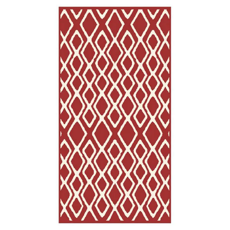 MASEL - Alfombra Grande Shag-Anat1 200x285 cm Poliéster Rojo