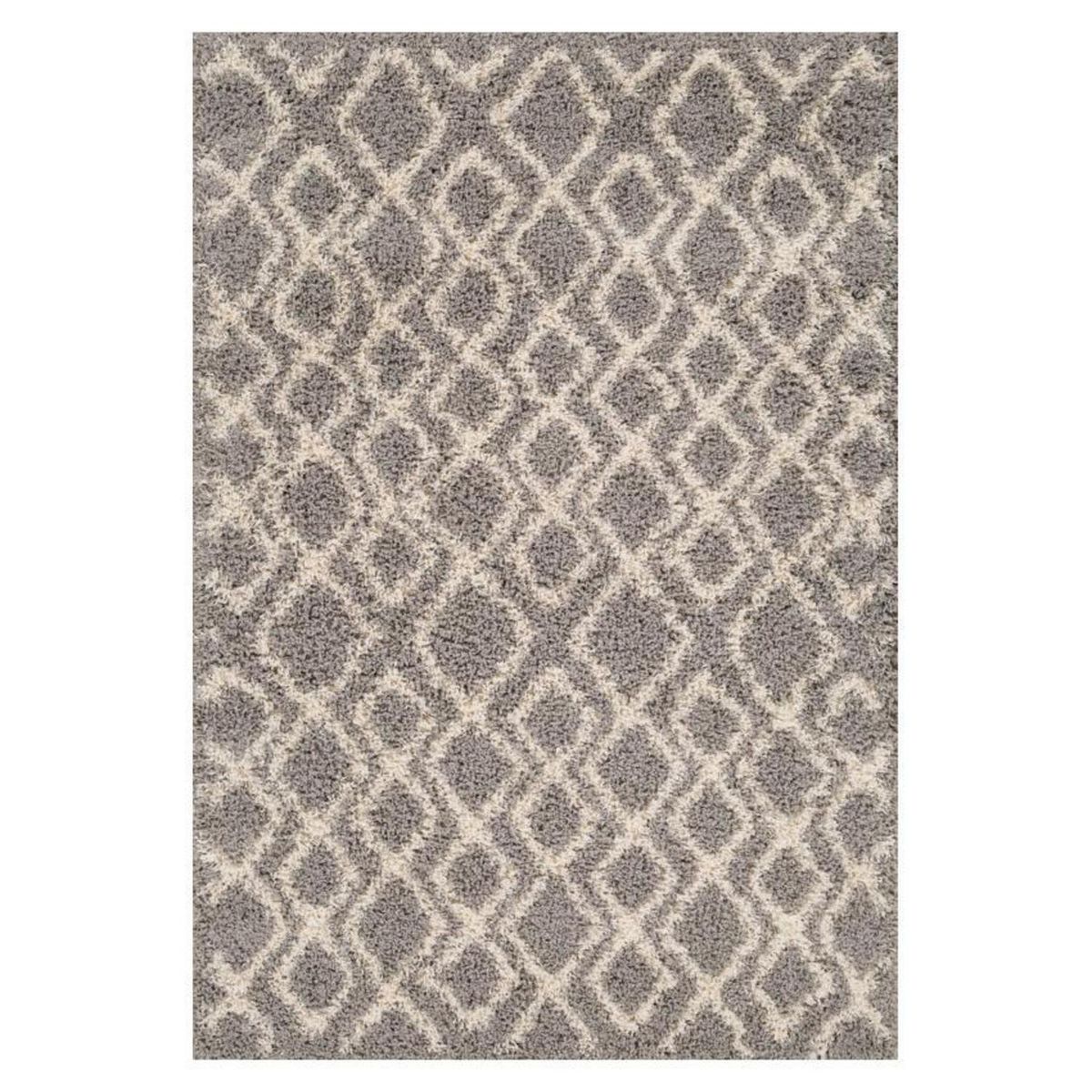 MASEL - Alfombra Shag-Anat1 140x200 cm Poliéster Gris oscuro