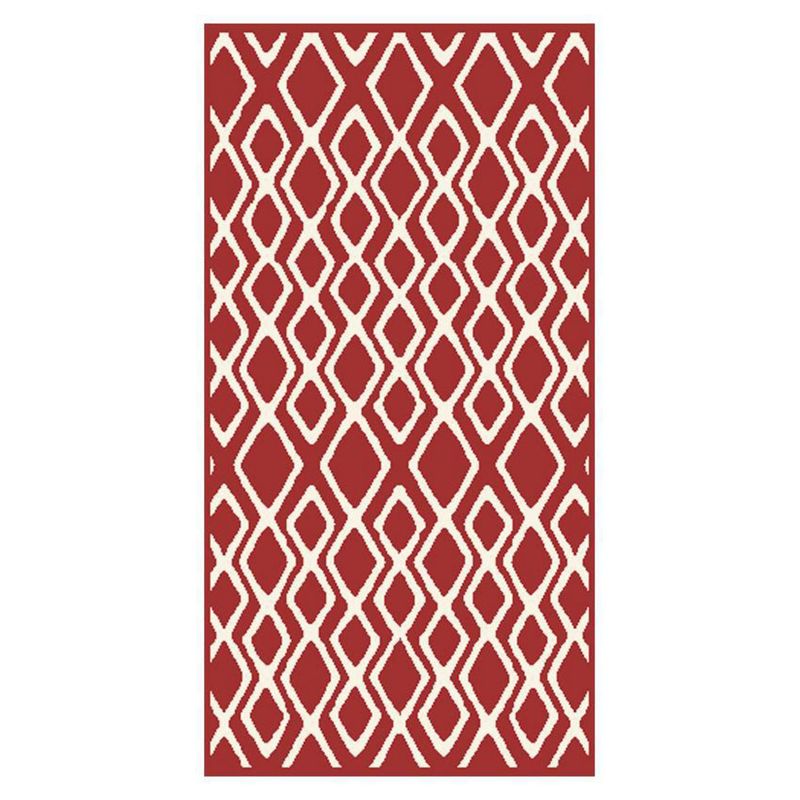 MASEL - Alfombra Shag-Anat1 160x230 cm Poliéster Rojo