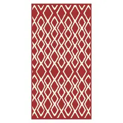 MASEL - Alfombra Shag-Anat1 160x230 cm Poliéster Rojo