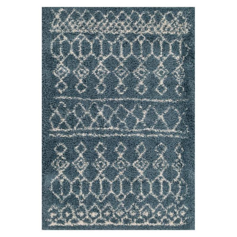 MASEL - Alfombra Shag-Anat2 140x200 cm Turquesa