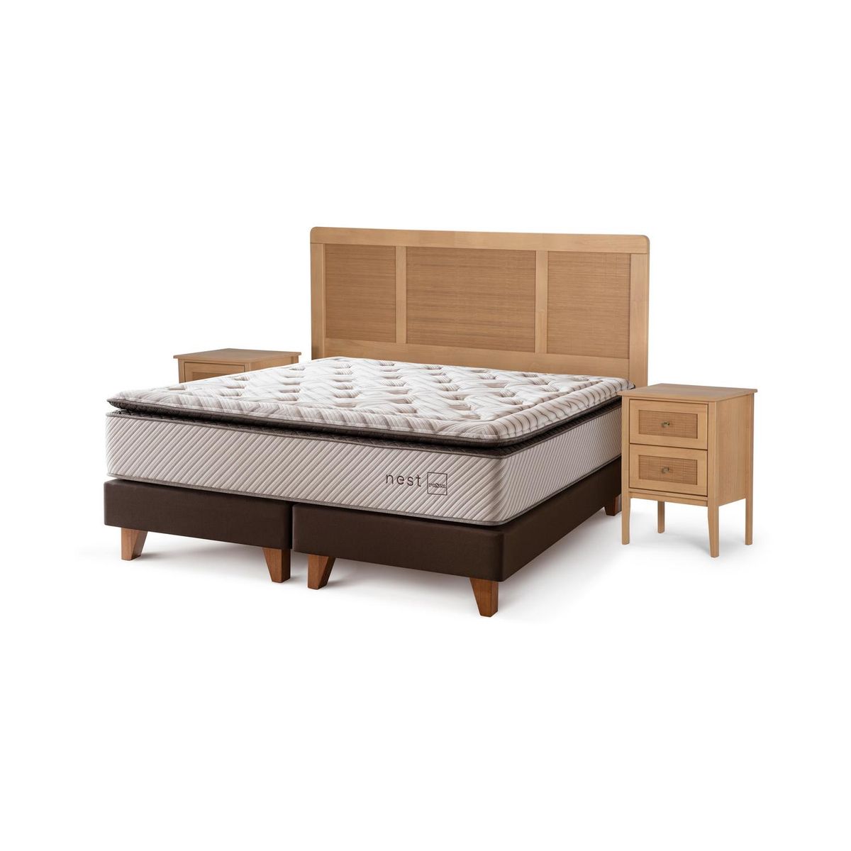 ROSEN - Cama 2 plazas Nest Blanco