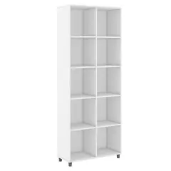 HOGA - Estante Caracol MDP 1 Nivel(es) 74x186x11 cm Blanco