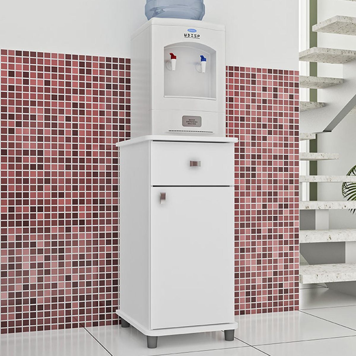 HOGA - Mueble para bidón kala blanco 76x36x43 cm