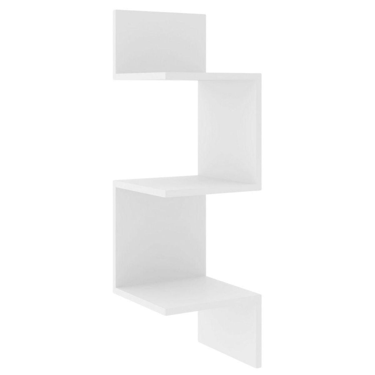 HOGA - Repisa Esquinera MDP 3 Nivel(es) 25x82x27 cm Blanco