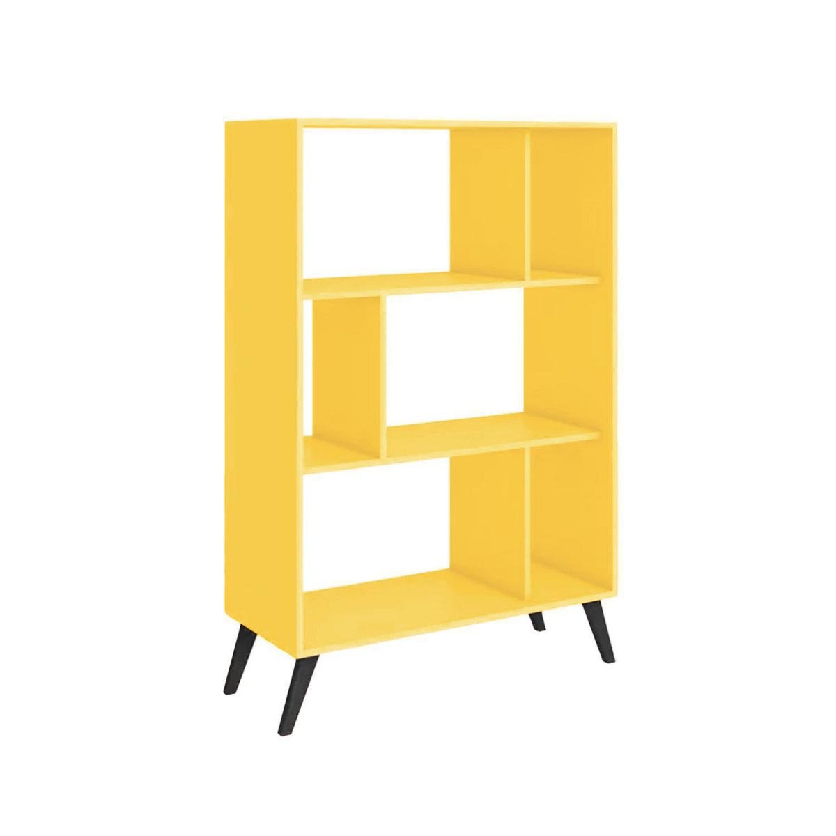 HOGA - Estante MDP 2 Nivel(es) 81x124x36 cm Amarillo