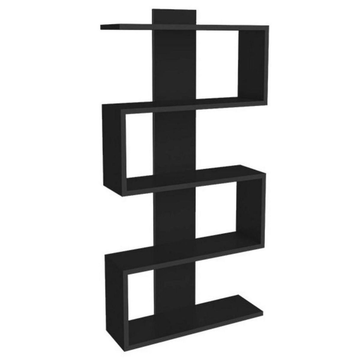 HOGA - Repisa MDP 4 Nivel(es) 50x106x17 cm Negro