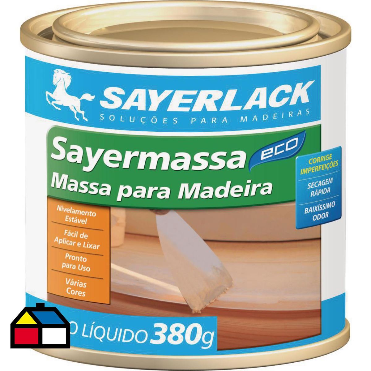 SAYERLACK - Masilla de Retape para Madera Mate 0.380 kg Cerezo