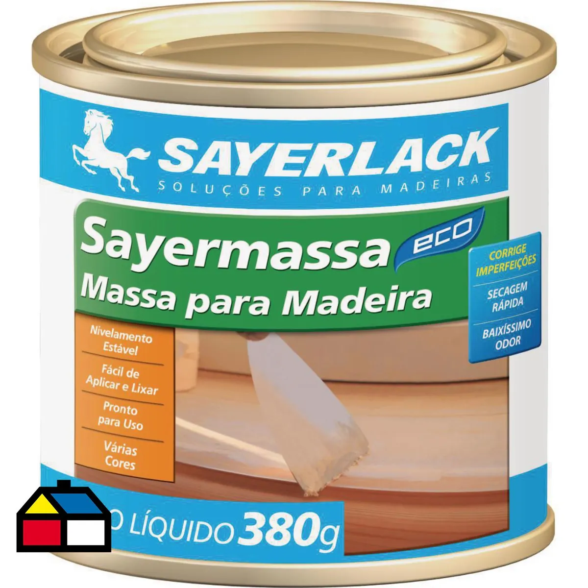 SAYERLACK - Masilla de Retape para Madera Mate 0.380 kg Cerezo