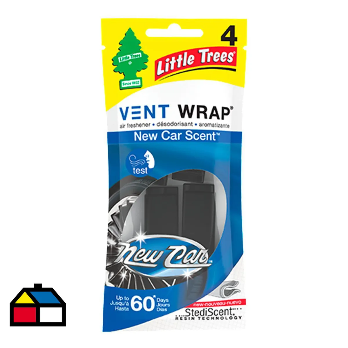 LITTLE TREES - Aromatizante Little Trees Vent Wrap Auto Nuevo 4 Unidades