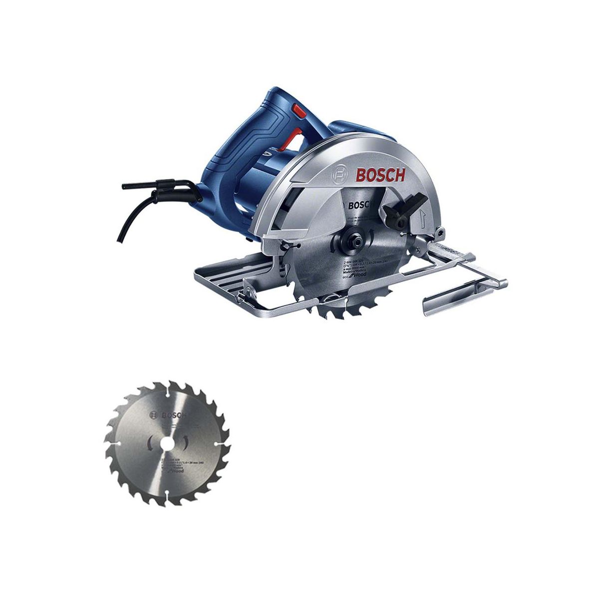 BOSCH - Sierra circular eléctrica 7 1/4" 1500W + disco