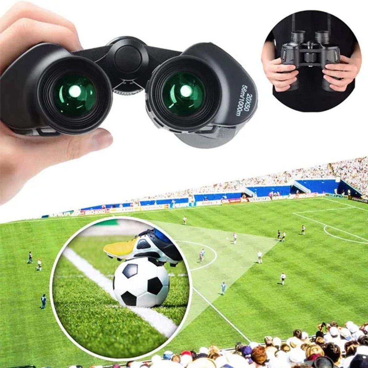 IMPORTADORA USA - Binocular Aventura Negro Impermeable 8×24