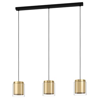 Lmpara de Colgar Acero Dorado 3 luces 40W E27.