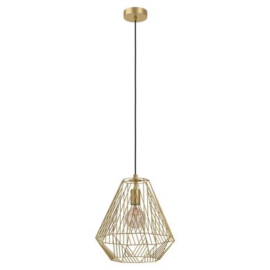 Lmpara de Colgar Acero Dorado 1 luz 40W E27.