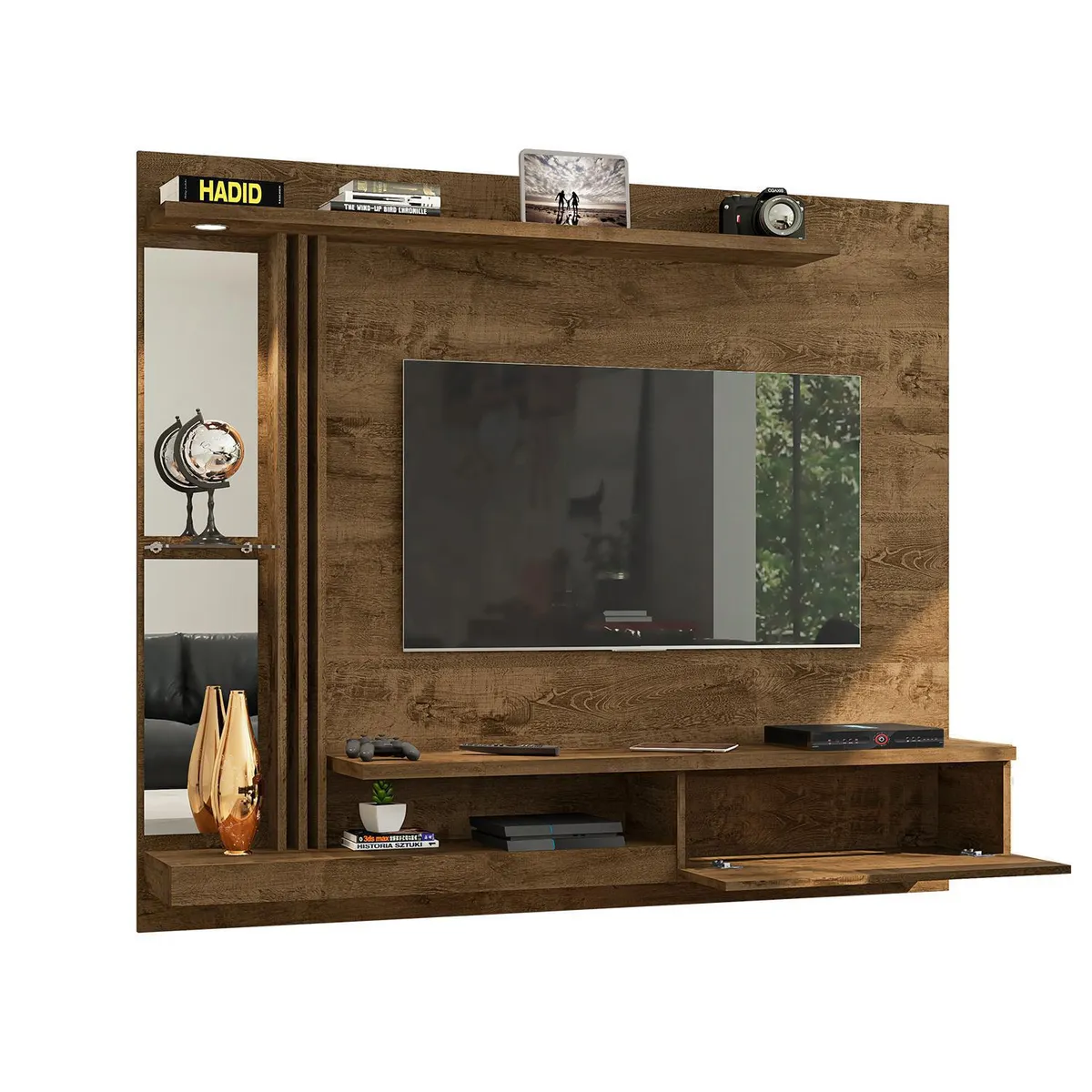 HOGA - Panel tv 55" denver rústico 136X160X29 cm