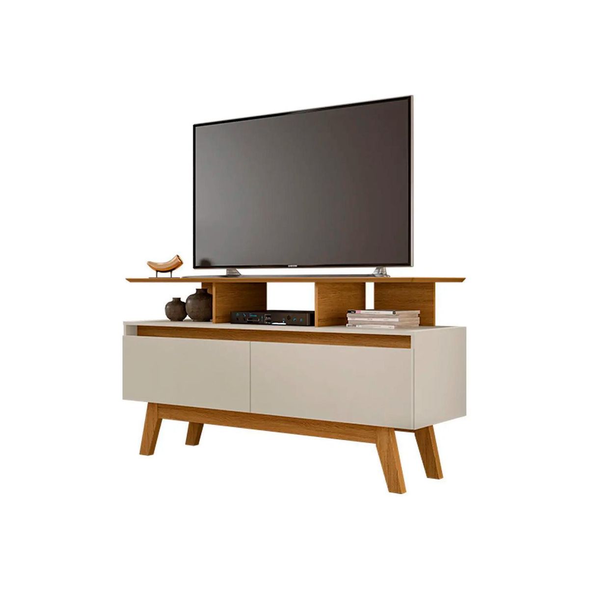 HOGA - Rack tv 50 rubí 1.2 canela 65x120x38 cm