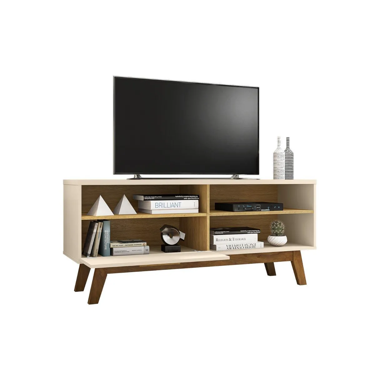 HOGA - Rack tv 55" Paladio blanco invierno 59x136x38 cm