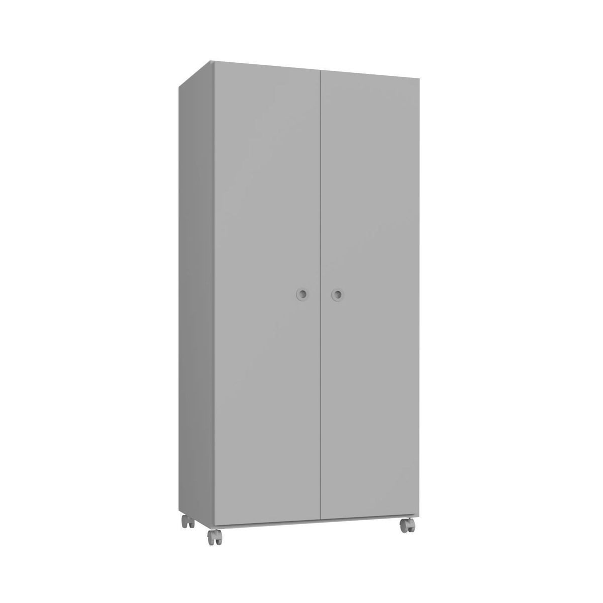 HOGA - Clóset 2 Puerta(s) 2 Repisa(s) 68x144x40 cm Gris