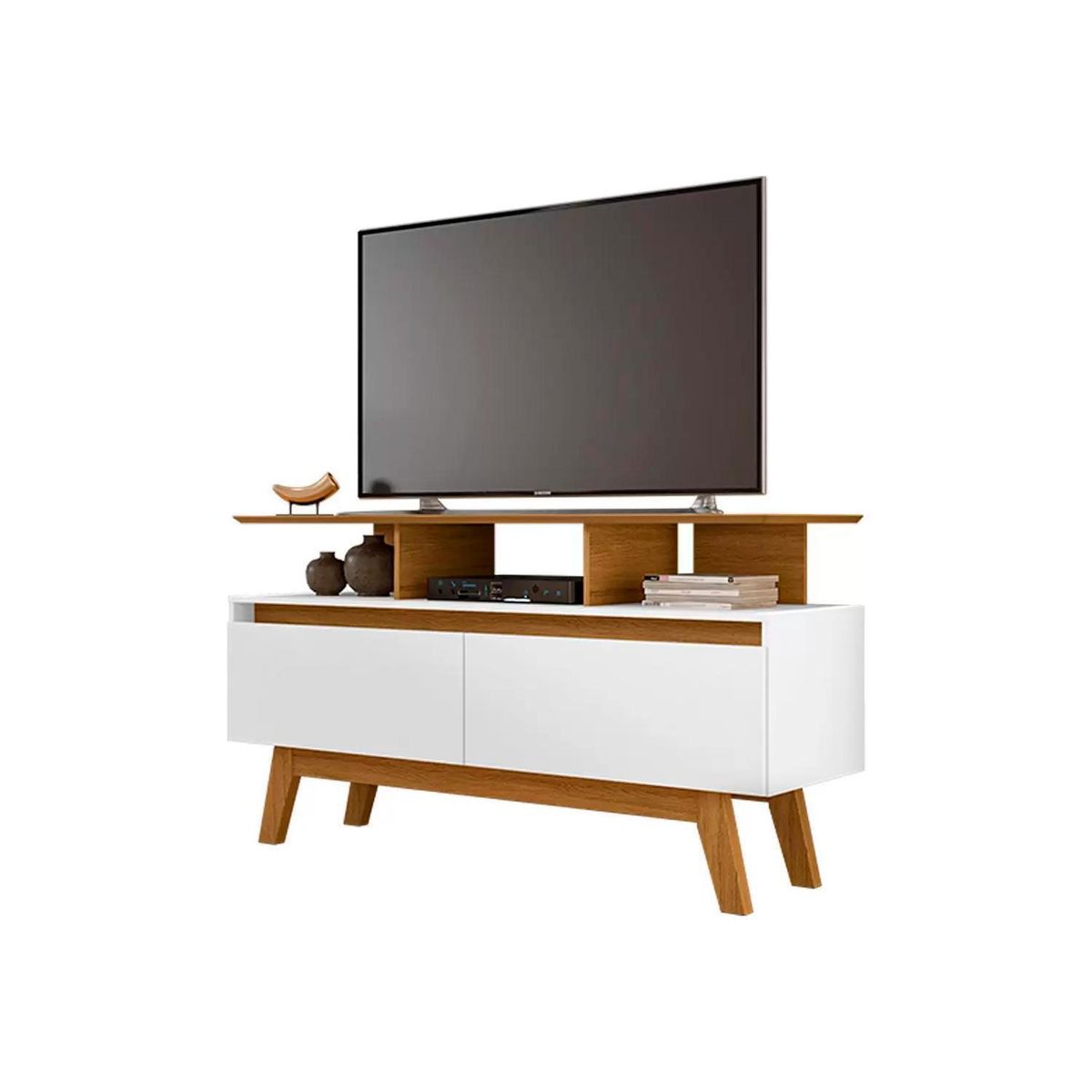 HOGA - Rack tv 50 rubí 1.2 blanco 65x120x38 cm