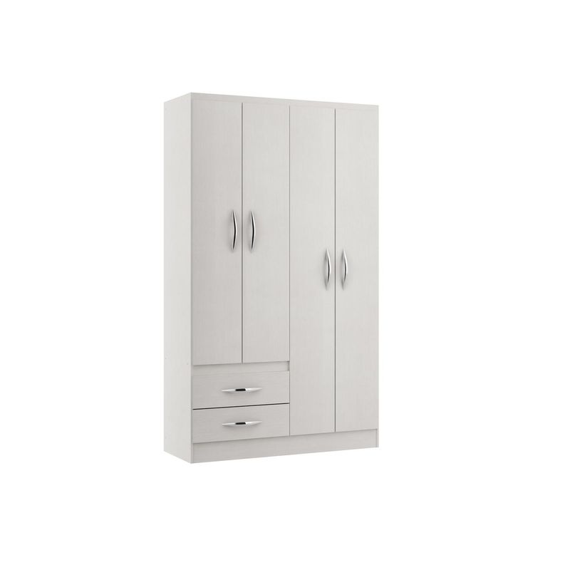 HOGA - Clóset Romina 4 Puerta(s) 3 Repisa(s) 105x179x13 cm Blanco