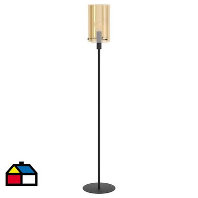 Lmpara de pie 155 cm Acero Negro 1 luz E27.