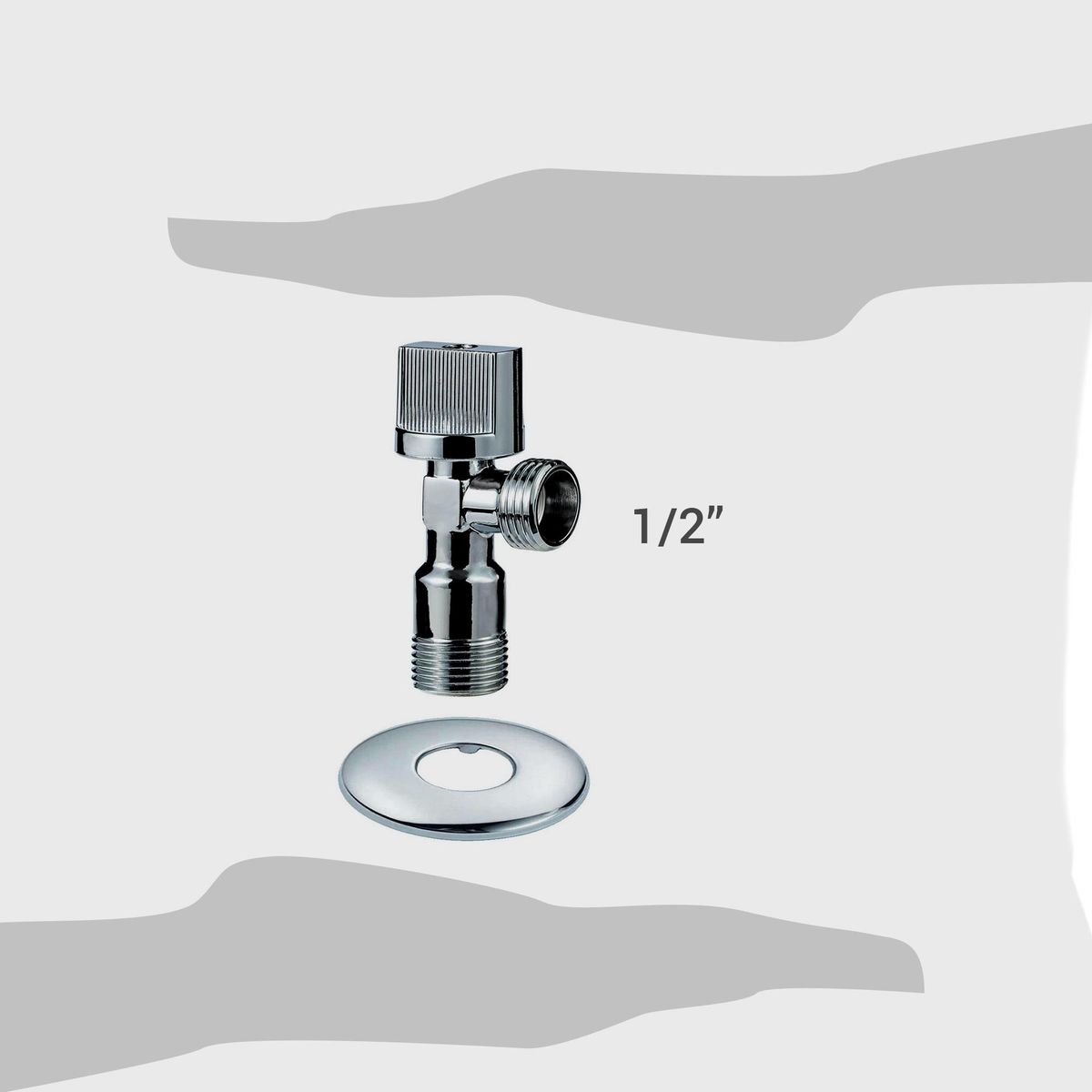 STRETTO - Llave Angular 1/2 + Flexible Technoflex 1/2x15/16