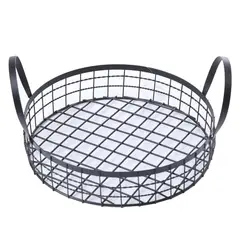 IMPORTADORA USA - Bandeja de metal diseño country 28x13 cm