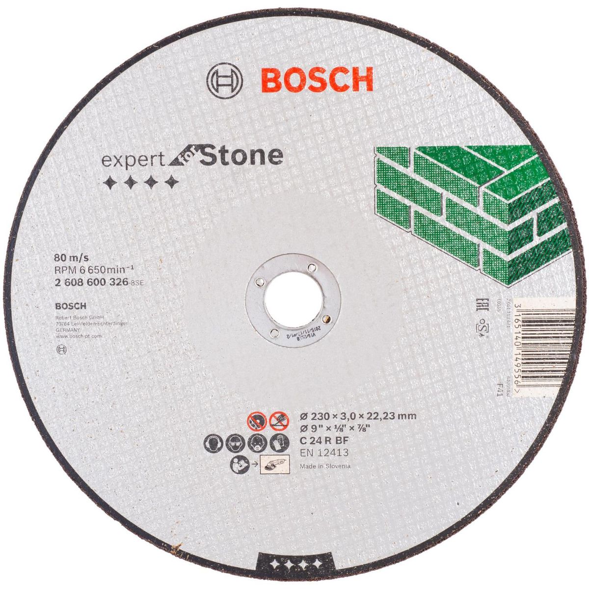 BOSCH - Disco de corte piedra 9" carburo de silicio