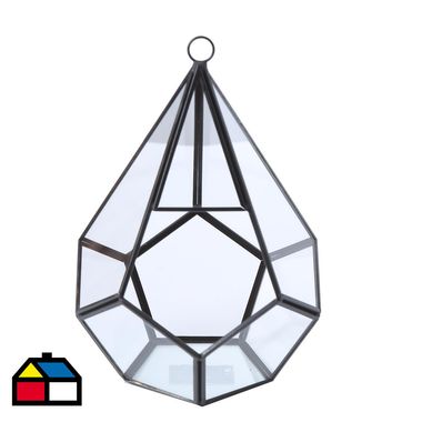 Adorno de vidrio geomtrico 20 cm