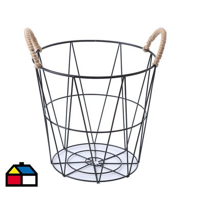 Canasto metal/cuerda 25x27 cm