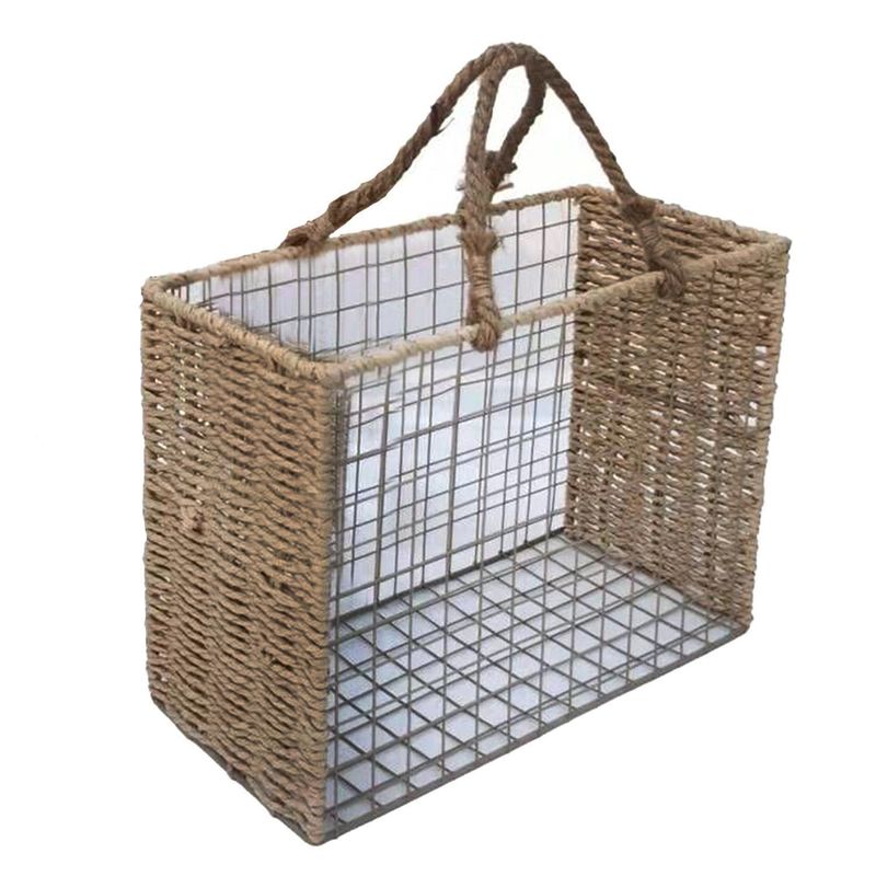 IMPORTADORA USA - Canasto rectangular modelo bohemia  40x20x30 cm