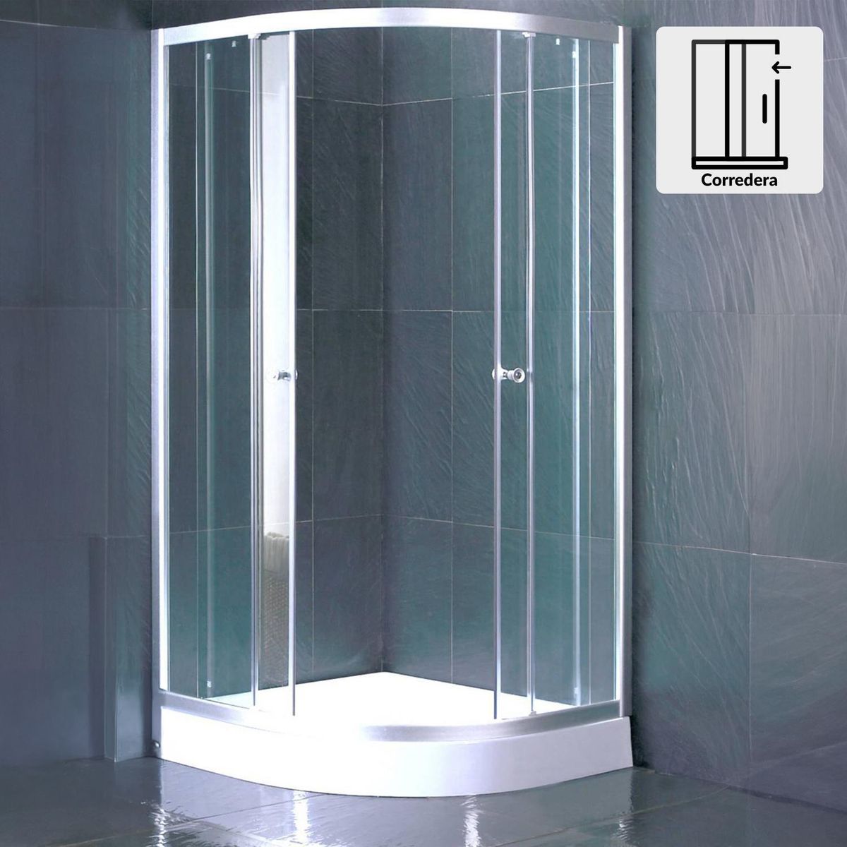 TEBISA - Mampara con receptaculo 80 x 80 TEB-SHOWERGG7006