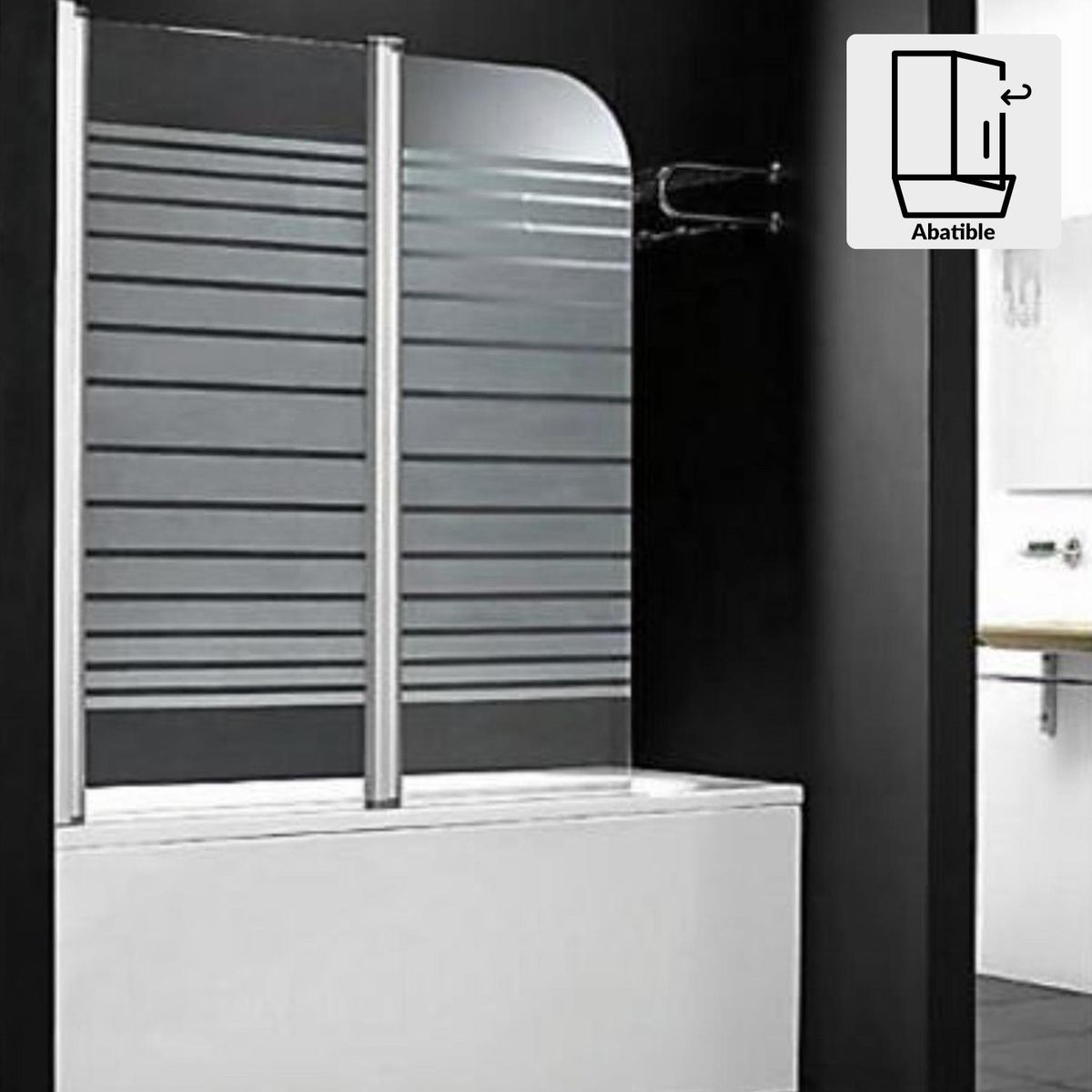 TEBISA - Mampara para tina 660+540 x 1400 mm TEB-SHOWER120