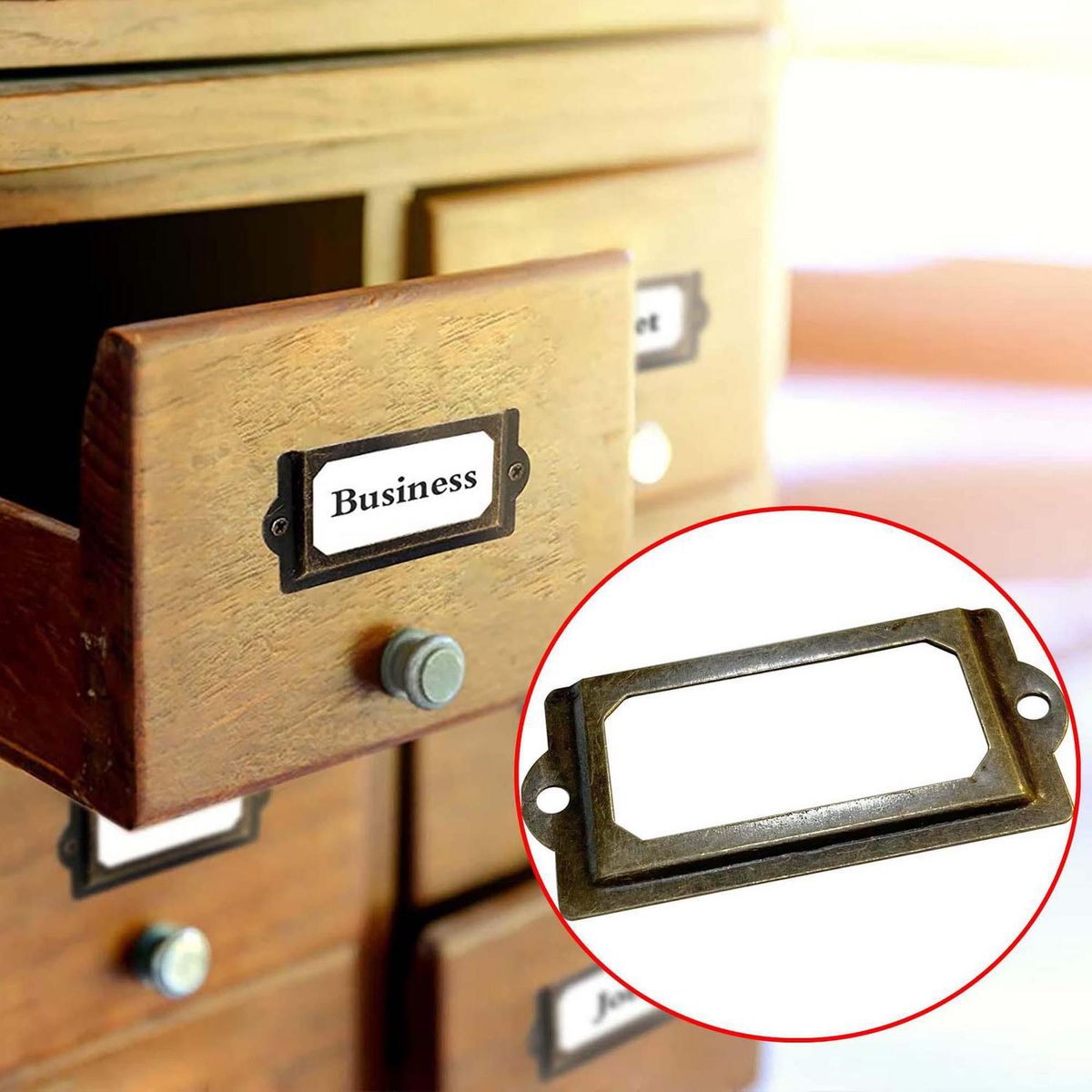 MAMUT - Tarjetero rectangular 70 x 33 mm bronce antiguo 1 unid