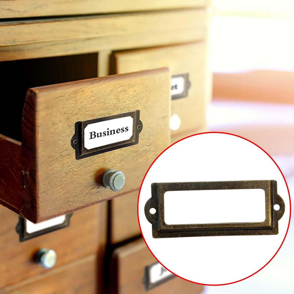 MAMUT - Tarjetero rectangular 83 x 30 mm bronce antiguo 1 unid