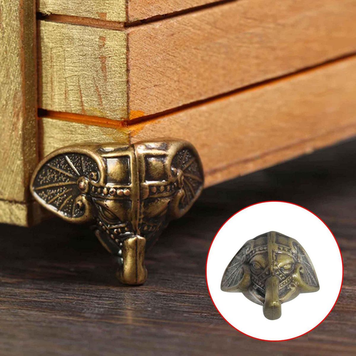 MAMUT - Pata (soporte) decorativo 28 x 27 mm bronce envejecido 2 unid