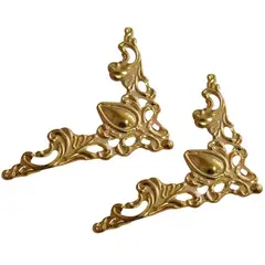 MAMUT - Esquinero decorativo 42 x 42 mm bronce pulido 2 unid