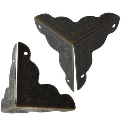 Esquinero decorativo tipo triangular 25 x 25 mm envejecido 2 unid