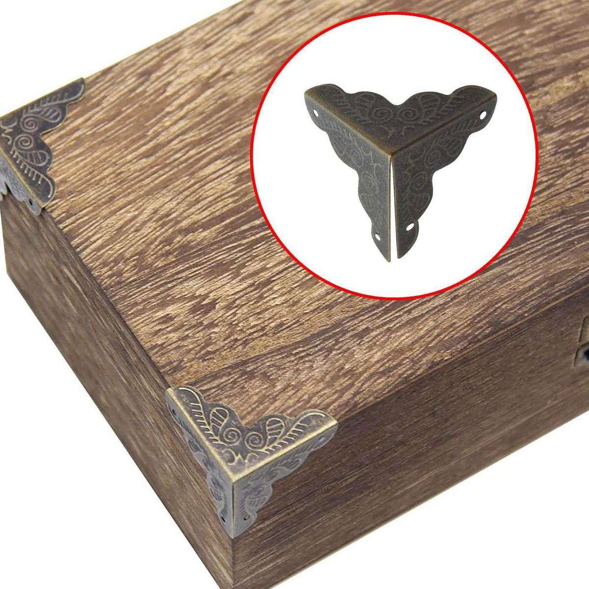 MAMUT - Esquinero Decorativo Triangular 25x25 mm Envejecido 2 unidades