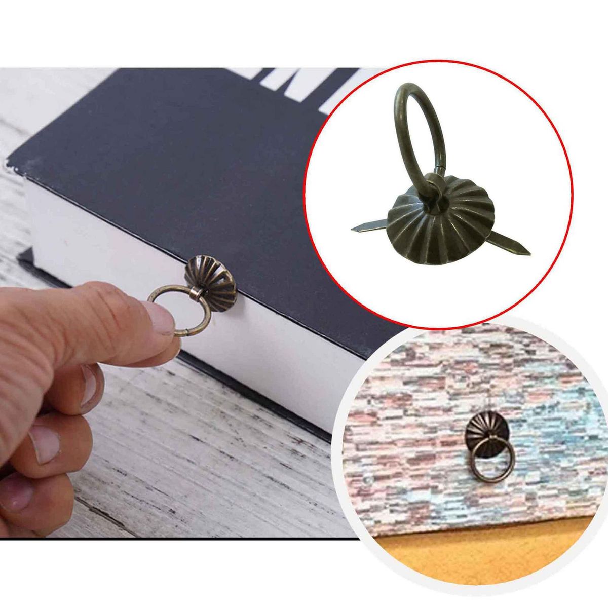 MAMUT - Tirador liviano con manilla 12 mm bronce antiguo 2 unid
