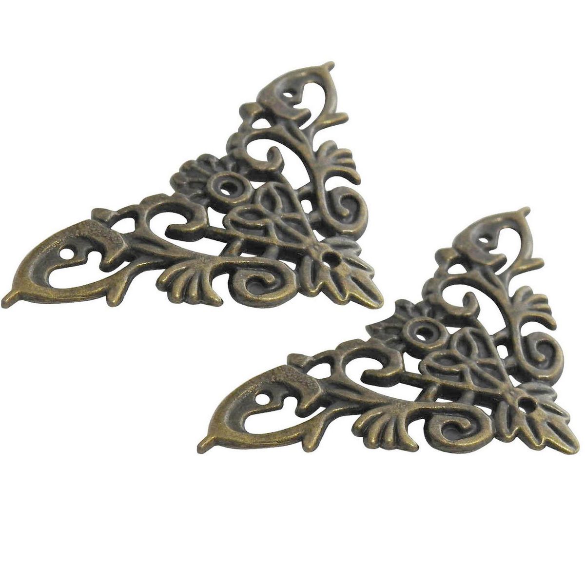 MAMUT - Esquinero decorativo 50 x 50 mm bronce antiguo 2 unid