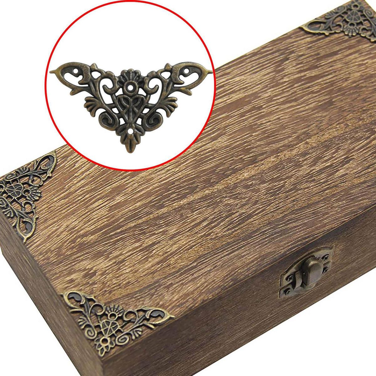 MAMUT - Esquinero decorativo 50 x 50 mm bronce antiguo 2 unid