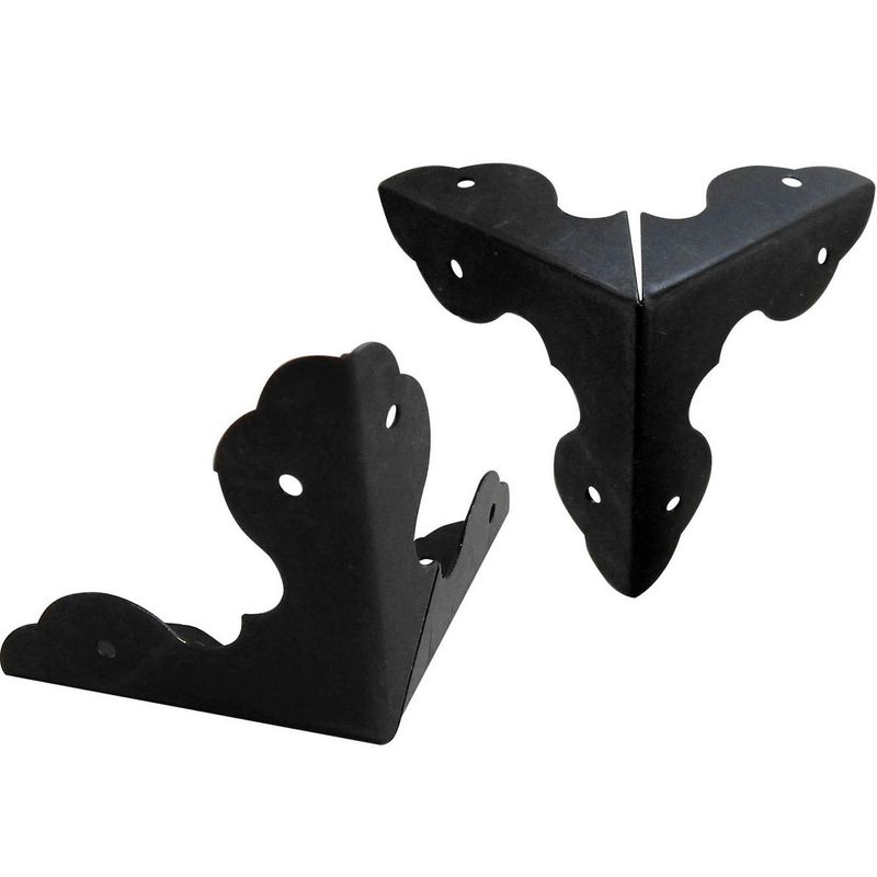 MAMUT - Esquinero decorativo tipo triangular 38 x 38 mm negro 2 unid